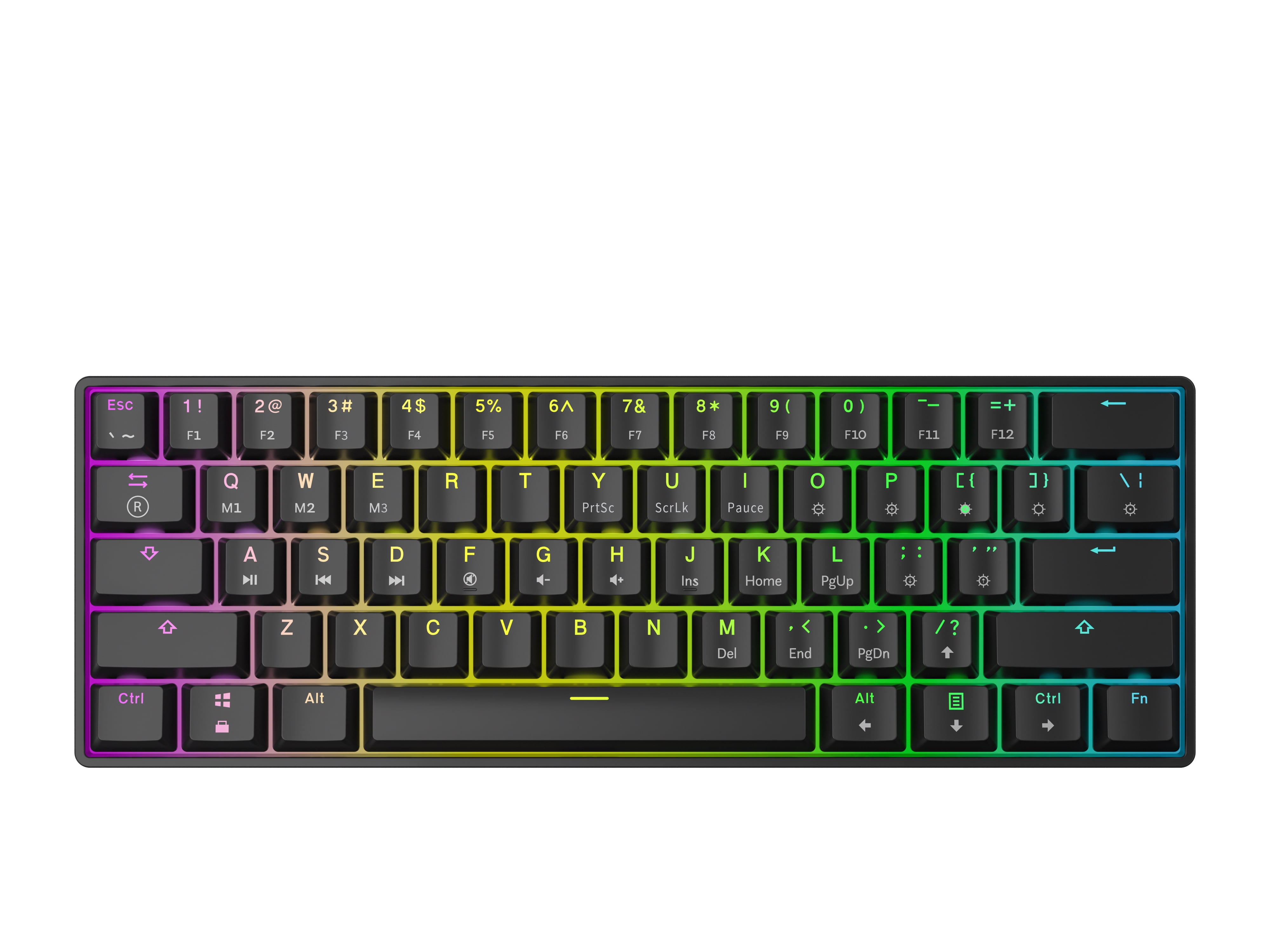 Compact HK Gaming GK61 Keyboard | RGB Backlit