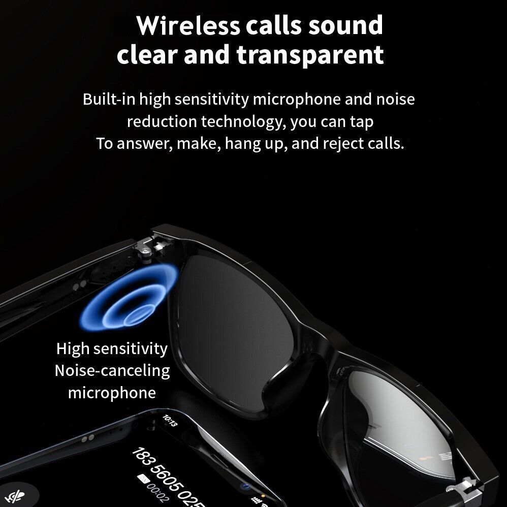 Bluetooth Smart Glasses with Audio and Sunglasses
