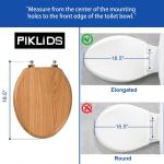 Elongated High Gloss Oak Wood Toilet Seat