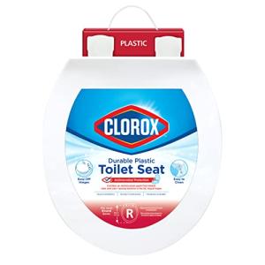 Clorox Round Plastic Toilet Seat with Easy-Off Hinges