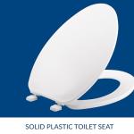 Bemis Elongated White Durable Plastic Toilet Seat