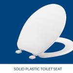 Bemis Round White Durable Plastic Toilet Seat