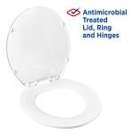 Clorox Round Plastic Toilet Seat with Easy-Off Hinges