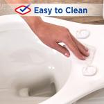 Clorox Round Plastic Toilet Seat with Easy-Off Hinges