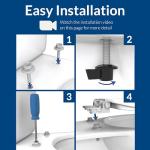 BEMIS Round Toilet Seat with Easy Clean Hinges