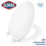 Clorox Round Plastic Toilet Seat with Easy-Off Hinges