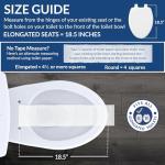 Mayfair Caswell Elongated White Slow Close Toilet Seat