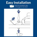 Bemis Round White Durable Plastic Toilet Seat