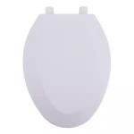 Heavy-Duty Elongated White Toilet Seat, Easy Install