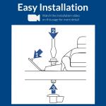 Elongated White Plastic Toilet Seat