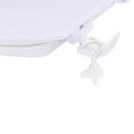 Heavy-Duty Elongated White Toilet Seat, Easy Install