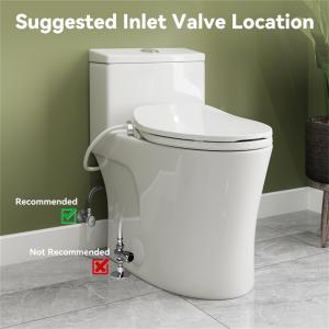 Elongated Toilet with Bidet Seat and Soft Close