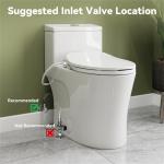 Elongated Toilet with Bidet Seat and Soft Close