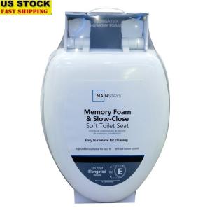 Soft Elongated Memory Foam Toilet Seat with Slow Close