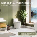 Elongated Toilet with Bidet Seat and Soft Close