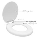 Soft Elongated Memory Foam Toilet Seat with Slow Close