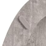 Elongated Gray Wood Toilet Seat with Slow Close