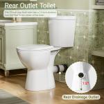 19" High Rear Outlet Toilet with Soft Close Seat