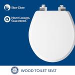 Mayfair Bennett White Slow Close Toilet Seat