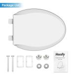 Elongated Toilet Seat Cover with Slow Close Hinges