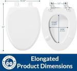 Mayfair Linden Elongated Slow Close Toilet Seat