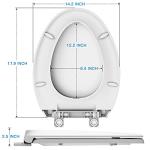 Elongated Toilet Seat Cover with Slow Close Hinges