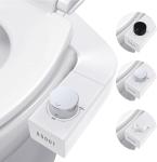 Convertible Dual Nozzle Bidet Toilet Seat with Knobs