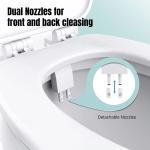Convertible Dual Nozzle Bidet Toilet Seat with Knobs