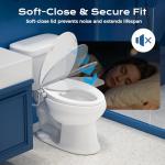 Elongated Non-Electric Bidet Toilet Seat with Dual Nozzles