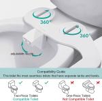 Convertible Dual Nozzle Bidet Toilet Seat with Knobs