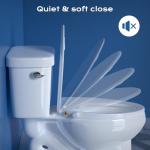 Clirass Elongated Quiet-Close Bidet Toilet Seat
