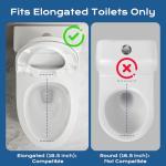 Elongated Non-Electric Bidet Toilet Seat with Dual Nozzles