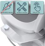 Convertible Dual Nozzle Bidet Toilet Seat with Knobs