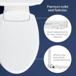 Brondell Non-Electric Bidet Toilet Seat for Round Toilets