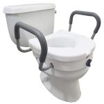 Carex E-Z Lock Raised Toilet Seat with Arms