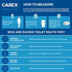Carex E-Z Lock Raised Toilet Seat with Arms