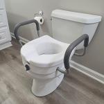 Carex E-Z Lock Raised Toilet Seat with Arms