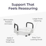 Drive Medical Raised Toilet Seat with Padded Arms