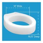 Carex Elongated Toilet Seat Riser for Assistance