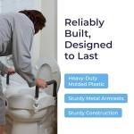 Drive Medical Raised Toilet Seat with Padded Arms
