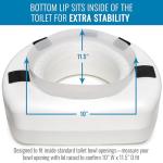 Enhanced Comfort Raised Toilet Seat for Seniors