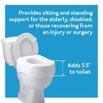 Carex 5.5 Inch Raised Toilet Seat for Seniors