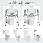 Adjustable Toilet Seat Riser with Handles for Seniors