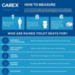 Carex Elongated Toilet Seat Riser - 3.5 Inches