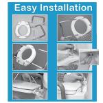 Carex Raised Toilet Seat with Arms, Elongated Design