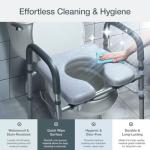 Adjustable Toilet Seat Riser with Handles for Seniors