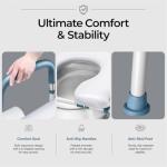 Adjustable Toilet Seat Riser with Handles for Seniors