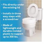 Carex Elongated Toilet Seat Riser - 3.5 Inches