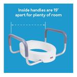 Carex Raised Toilet Seat with Arms, Elongated Design