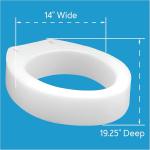 Carex Elongated Toilet Seat Riser - 3.5 Inches